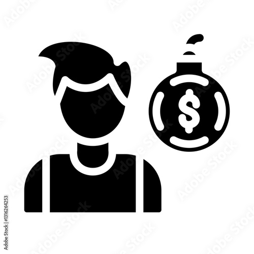 Debtor Vector Design Icon Style