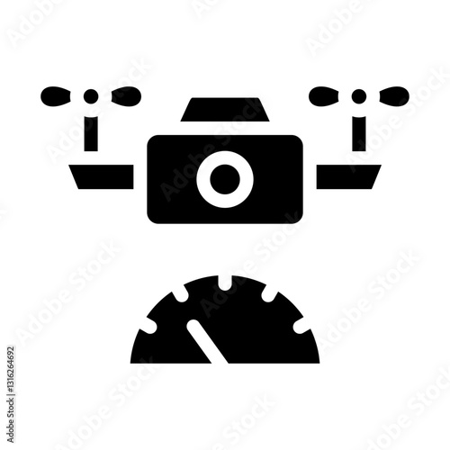 Drone Speed Vector Design Icon Style