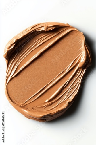 Wallpaper Mural The stock photo displays a yellow-colored smudge on a white background, highlighting a cream skin care and makeup item Torontodigital.ca