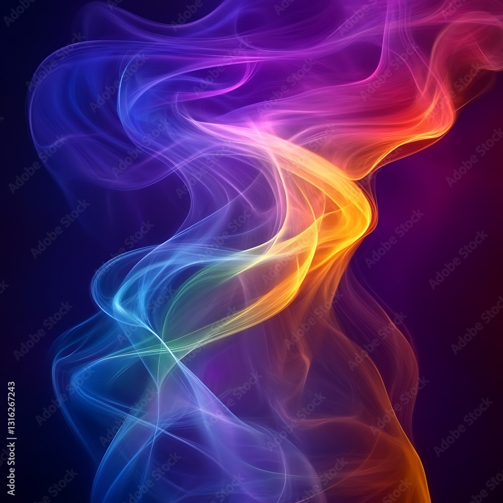 Abstract colorful smoke swirls. Abstract colorful smoke swirls.