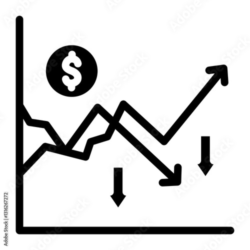 Market Turmoil Vector Design Icon Style