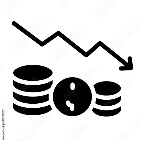 Economic Instability Vector Design Icon Style