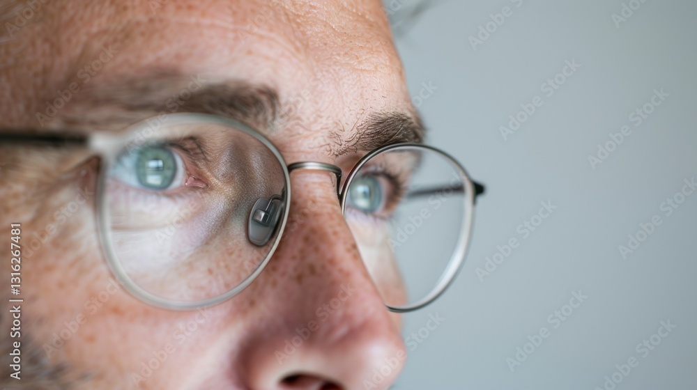 A person wearing glasses, with a concerned expression, appears in this image. A person wearing glasses, with a concerned expression, appears in this image.