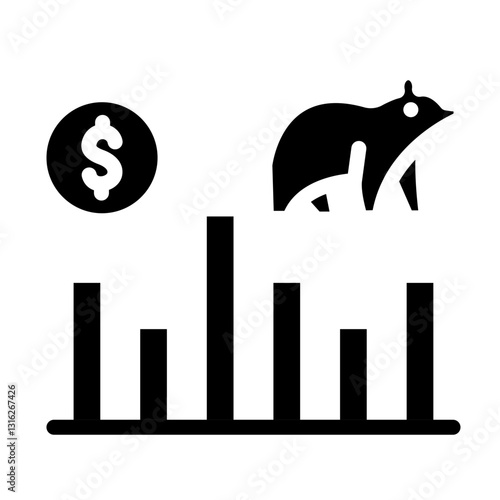 Bear Market Vector Design Icon Style