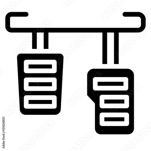 Clutch Pedal Vector Design Icon Style