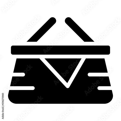 Picnic basket Vector Design Icon Style