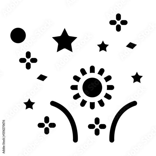 Fireworks Vector Design Icon Style