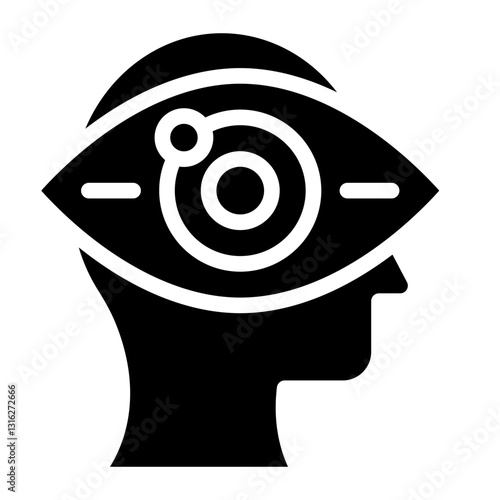 AR contact lenses Vector Design Icon Style
