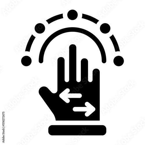 Gesture control device Vector Design Icon Style