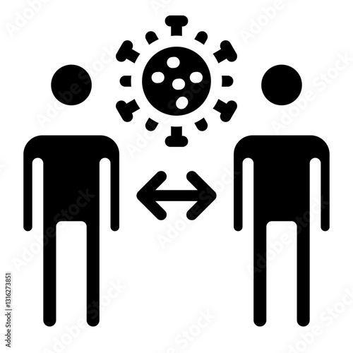Social distancing Vector Design Icon Style