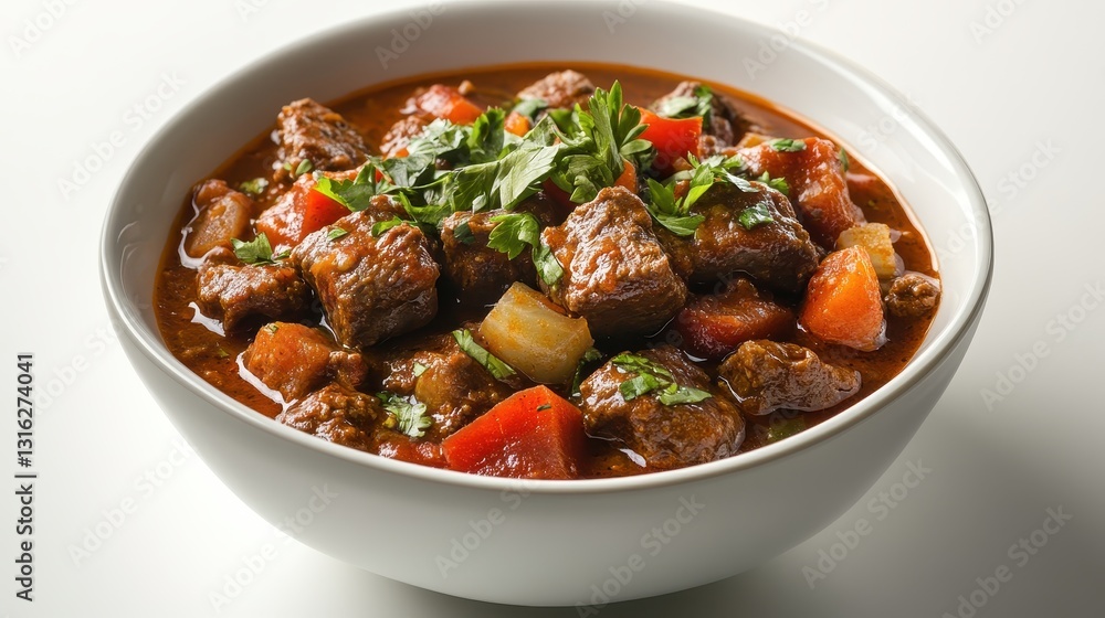 A bowl, bathed in soft, diffused light from the side, reveals the rich depths of a hearty beef chili, its vibrant red hue glistening under the illumination. The low perspective, taken with a gentle A bowl, bathed in soft, diffused light from the side, reveals the rich depths of a hearty beef chili, its vibrant red hue glistening under the illumination. The low perspective, taken with a gentle