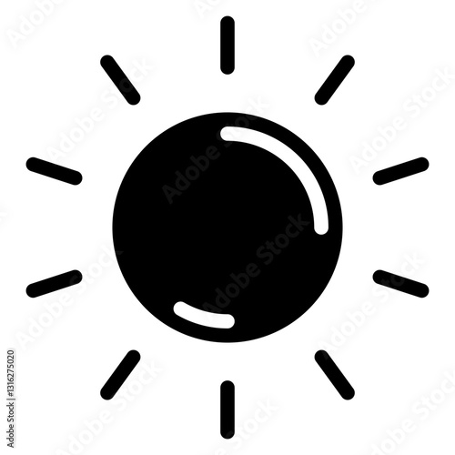 Sun Vector Design Icon Style