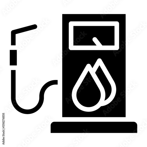 Petrol Station Vector Design Icon Style