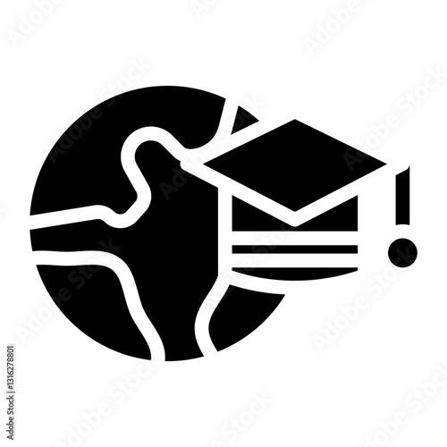 Teaching Abroad Vector Design Icon Style