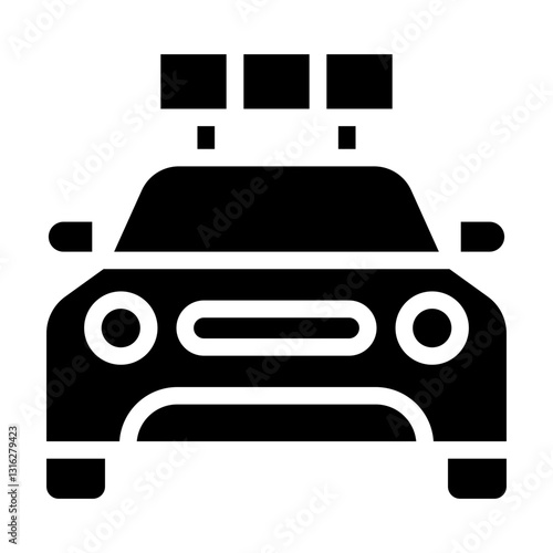 Police Car Vector Design Icon Style