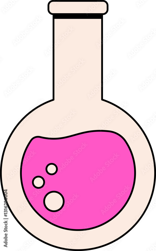 Science and Research Element of a Laboratory Flask with Liquid icon Science and Research Element of a Laboratory Flask with Liquid icon