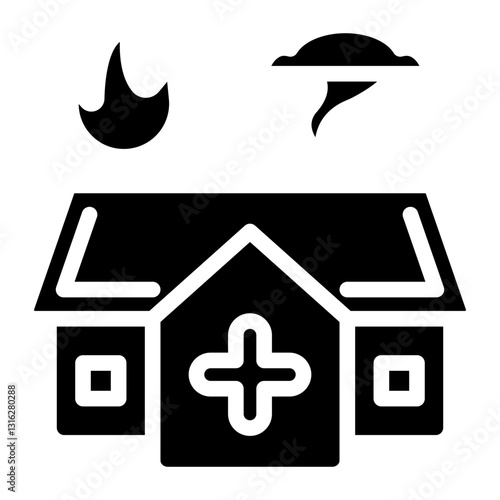 Emergency Shelter Vector Design Icon Style