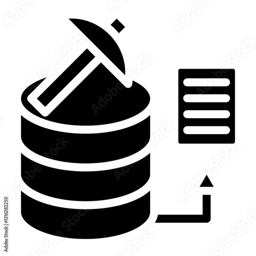 Data Mining Vector Design Icon Style