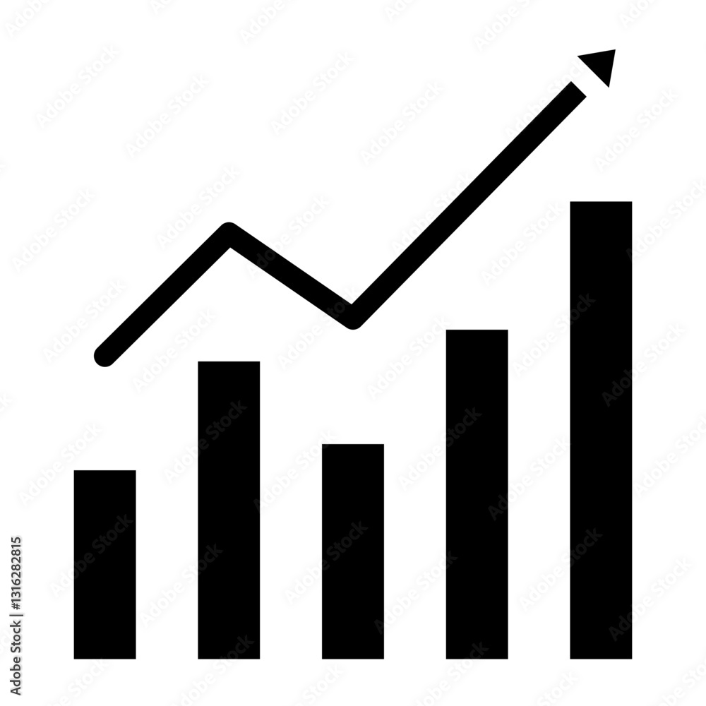 Growth Chart Vector Design Icon Style Growth Chart Vector Design Icon Style