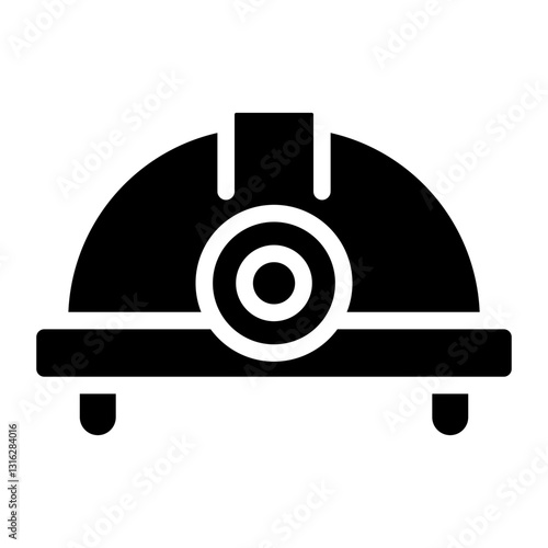 Mining Helmet Vector Design Icon Style