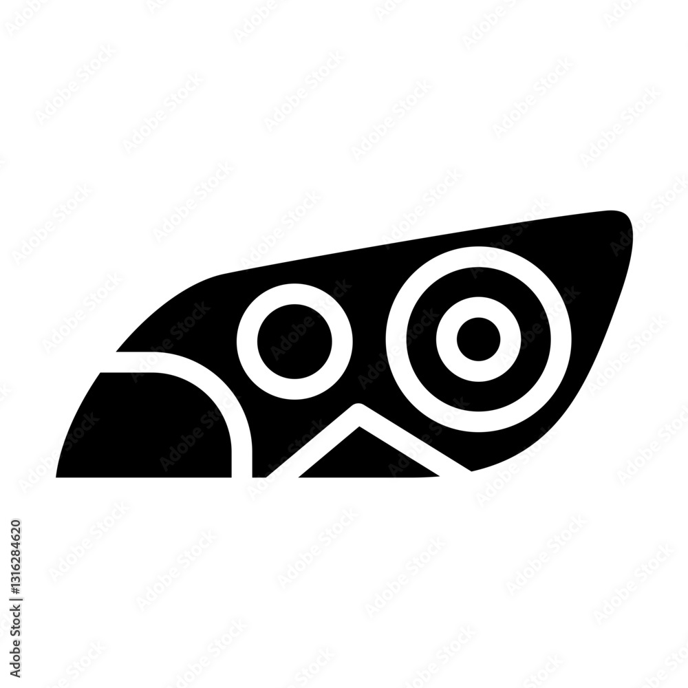 Obraz premium Car Lights Vector Design Icon Style