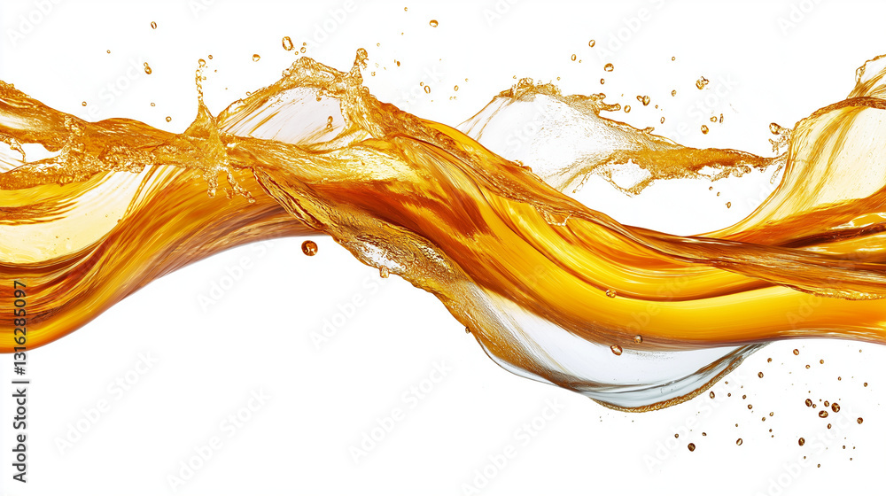Fototapeta premium Golden Liquid Splash Abstract Art