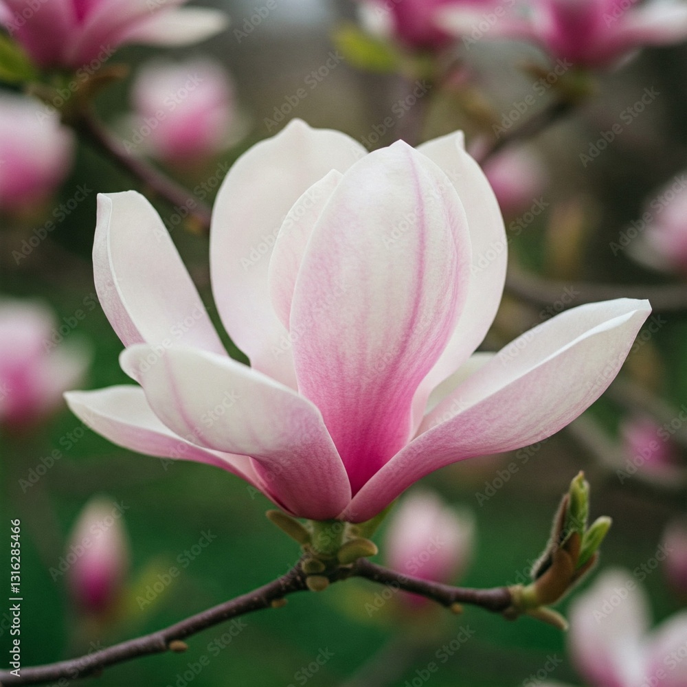 Magnolia Blossom with Soft Pastel Hues Magnolia Blossom with Soft Pastel Hues