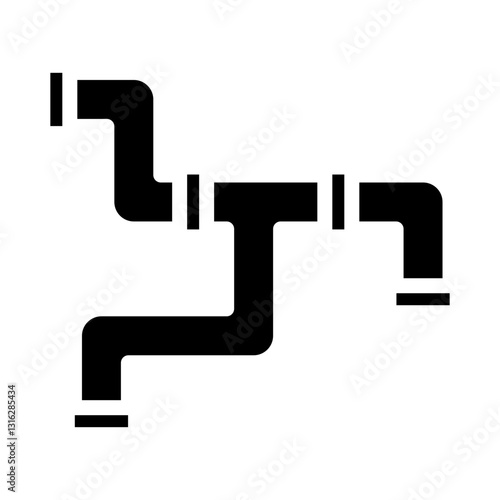 Plumbing Pipe Vector Design Icon Style