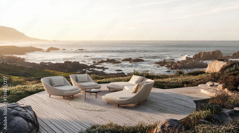 Coastal Rooftop Terrace with Panoramic Ocean Views Coastal Rooftop Terrace with Panoramic Ocean Views