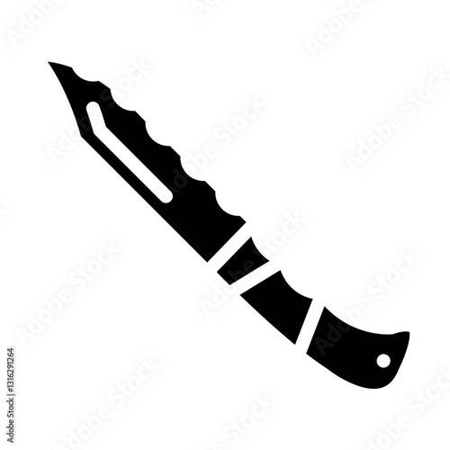 Serrated Knife Vector Design Icon Style