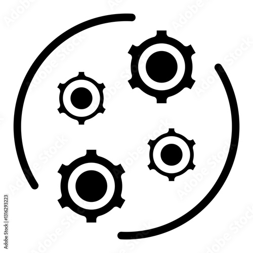 Gears Vector Design Icon Style