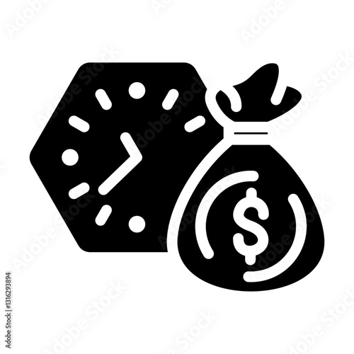 Time is Money Vector Design Icon Style