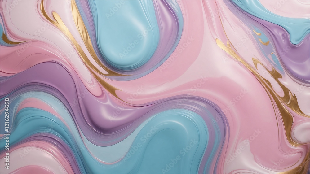 A mesmerizing abstract fluid art composition featuring swirls of pastel pink, blue, and lavender with luxurious golden accents. Perfect for digital wallpapers, backgrounds, or artistic design A mesmerizing abstract fluid art composition featuring swirls of pastel pink, blue, and lavender with luxurious golden accents. Perfect for digital wallpapers, backgrounds, or artistic design