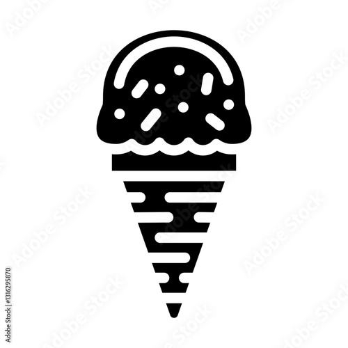 Cone Ice Cream Vector Design Icon Style