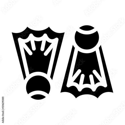 Diving Fins Vector Design Icon Style