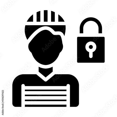Prisoner Vector Design Icon Style