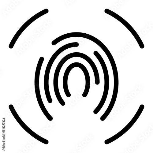 Fingerprint Vector Design Icon Style