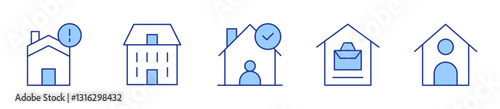 work from home, home, house, dog house, stay at home. Home Icon vector illustration. Line Duotone style. Editable stroke