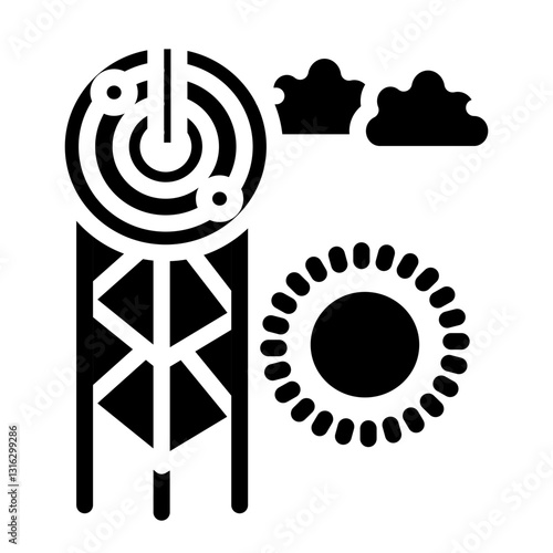 Doppler radar Vector Design Icon Style