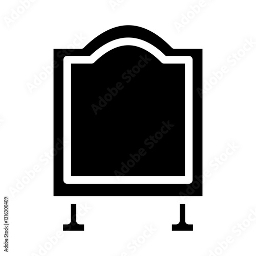 Mirror stand Vector Design Icon Style