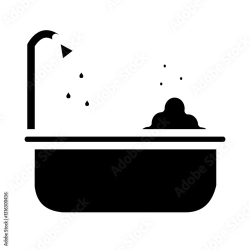Bathtub Vector Design Icon Style