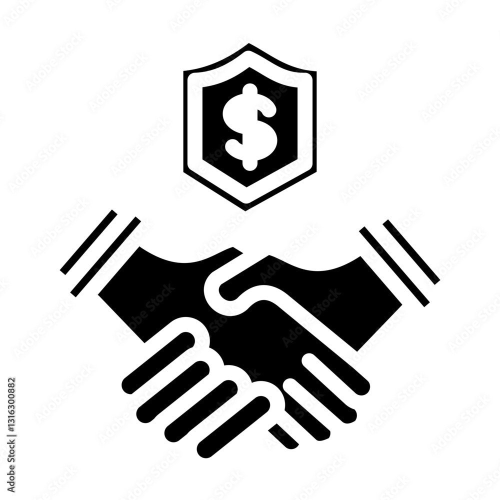 Partnership Vector Design Icon Style Partnership Vector Design Icon Style
