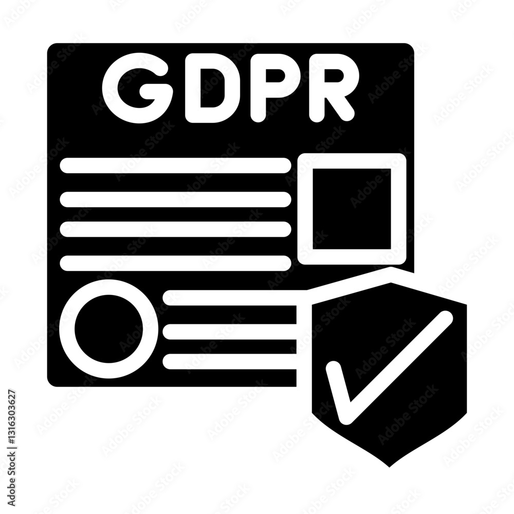 GDPR Vector Design Icon Style GDPR Vector Design Icon Style