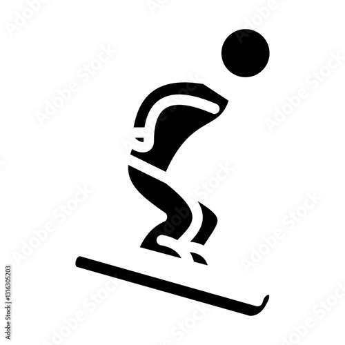 Skis Vector Design Icon Style