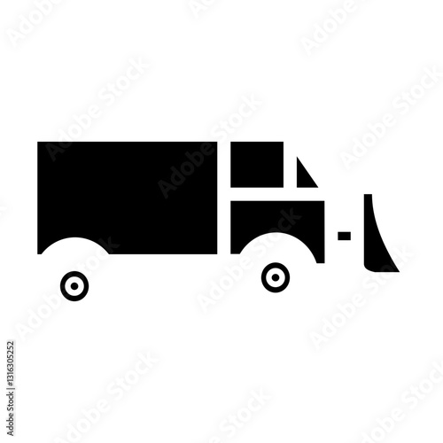 Snowplow Vector Design Icon Style
