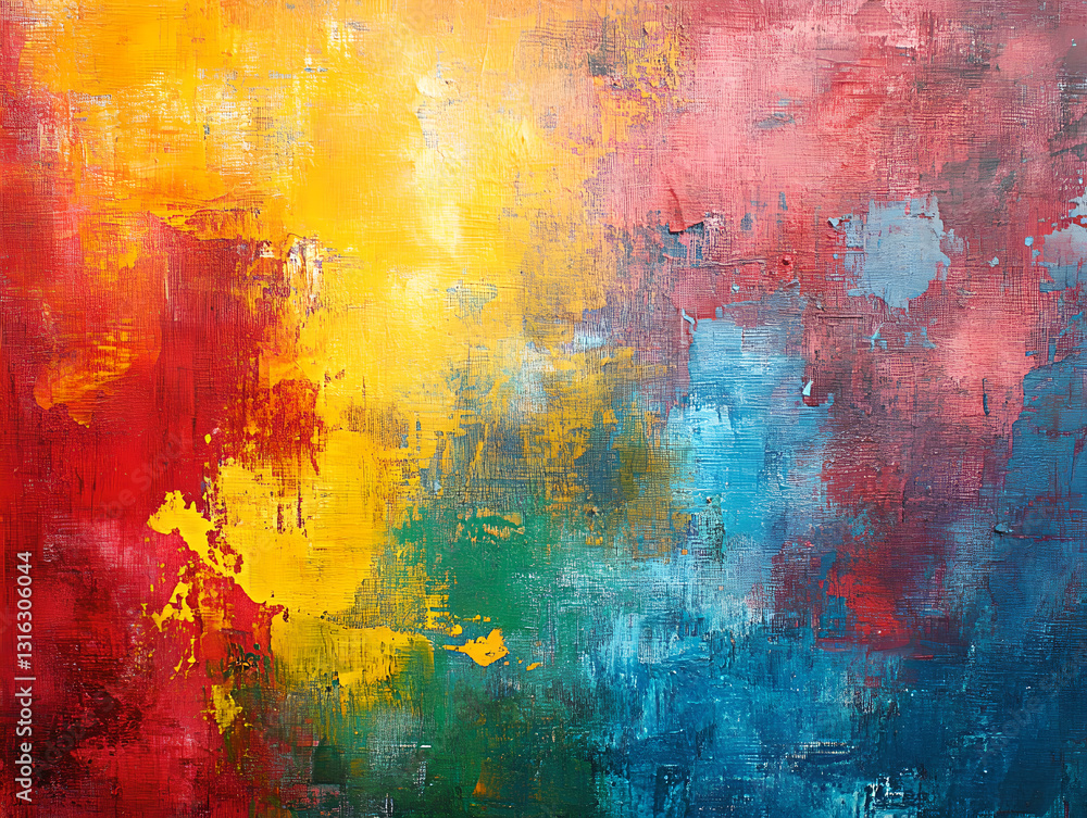 Obraz premium Colorful abstract oil painting