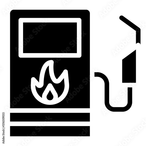 Gas Station Vector Design Icon Style