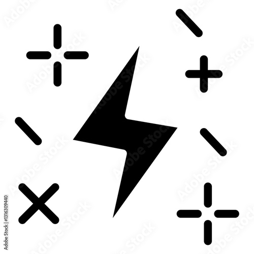 Lightning Vector Design Icon Style