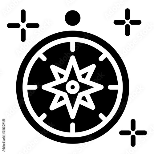 Compass Rose Vector Design Icon Style