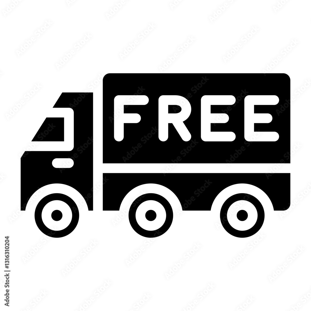 Free Shipping Vector Design Icon Style Free Shipping Vector Design Icon Style